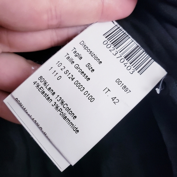 Piazza Sempione Italian Wool Blend Black Skirt - Picture 4 of 6